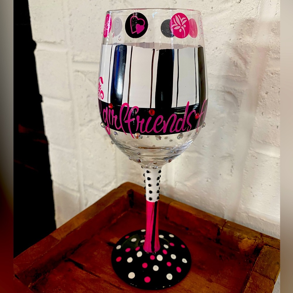 Lolita Girlfriends Forever wine glass